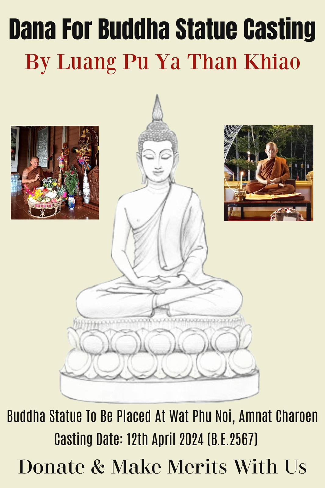 Construction of Buddha Statue at Wat Phu Noi 258-0